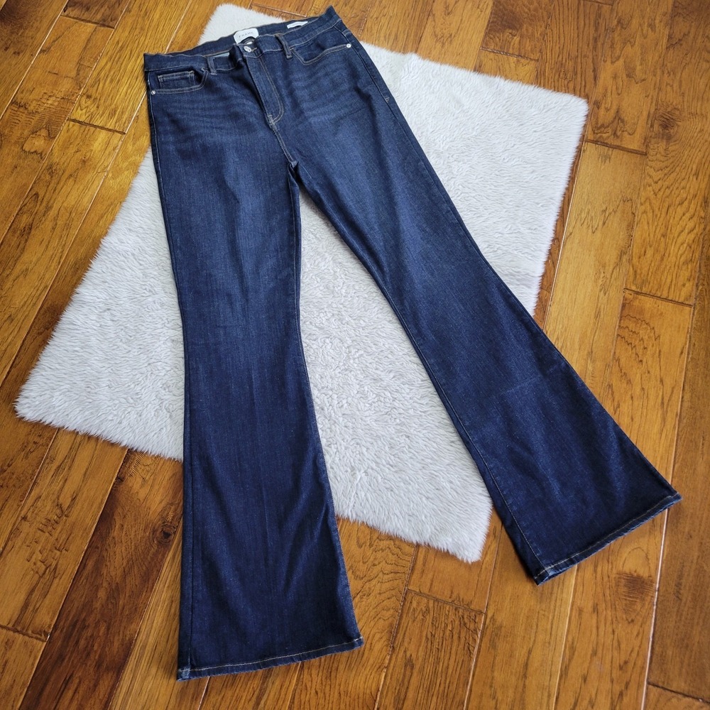 FRAME Le High Flare Jeans Women's 32 Dark Wash Fawcett
